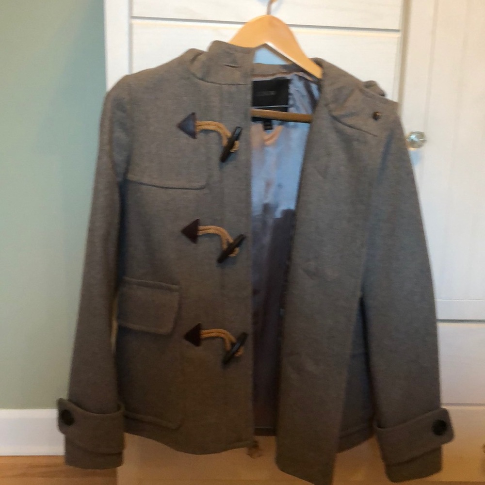 Jcrew Melton wool grey toggle coat